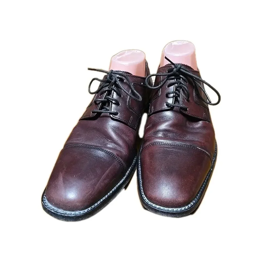 Murphy by Johnston & Murphy Burgundy Cap Toe Oxford Dress Shoes Men's Size 10.5M
